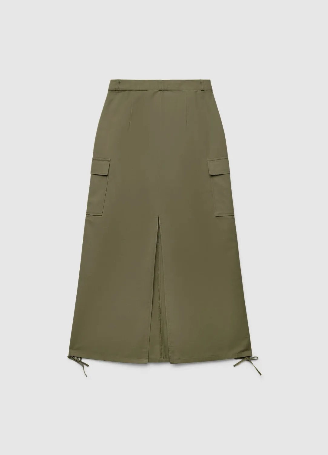 Calliope jupe cargo longue femme taille haute droite