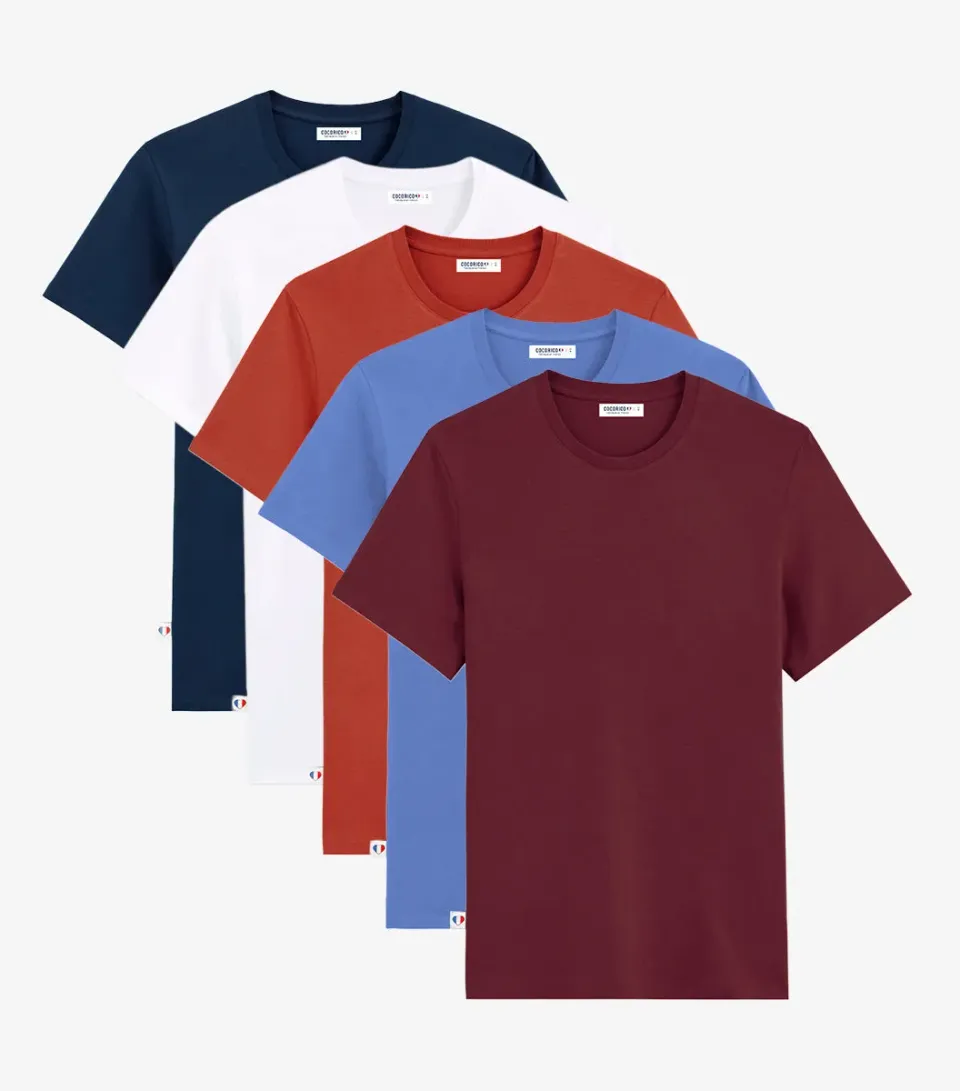 Cocorico Quotidien T-shirt Homme x5 coton