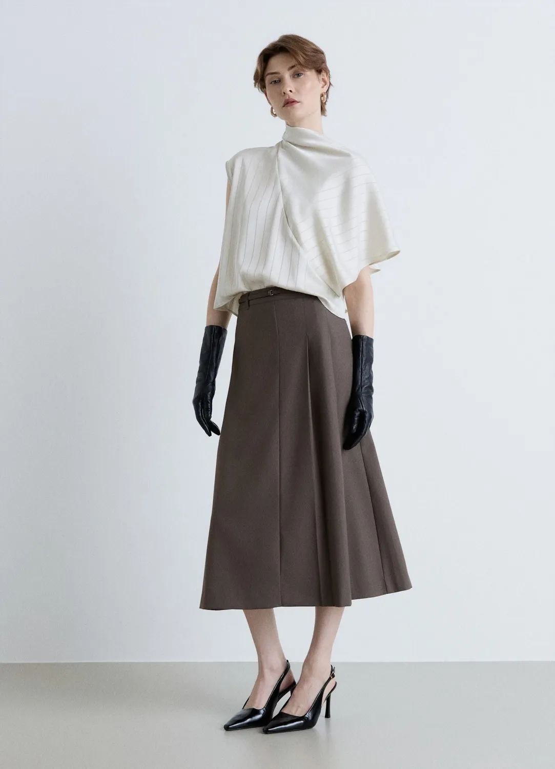 Calliope Top à rayures col haut mantella femme
