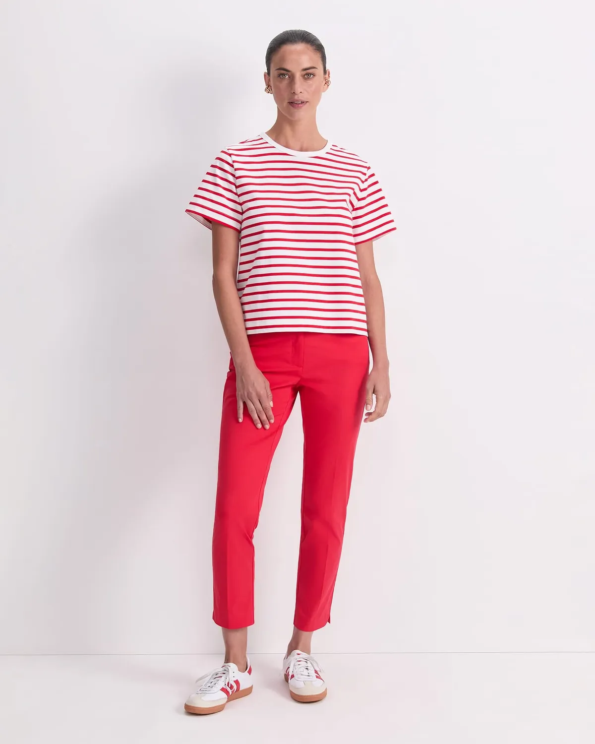 Sportscraft Karly Stripe Tee t-shirt coton rayé col rond femme