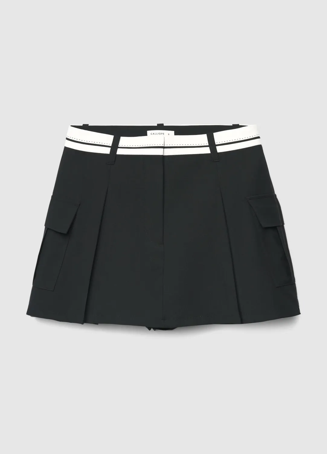 Calliope jupe-short femme cargo plissee poche rabat