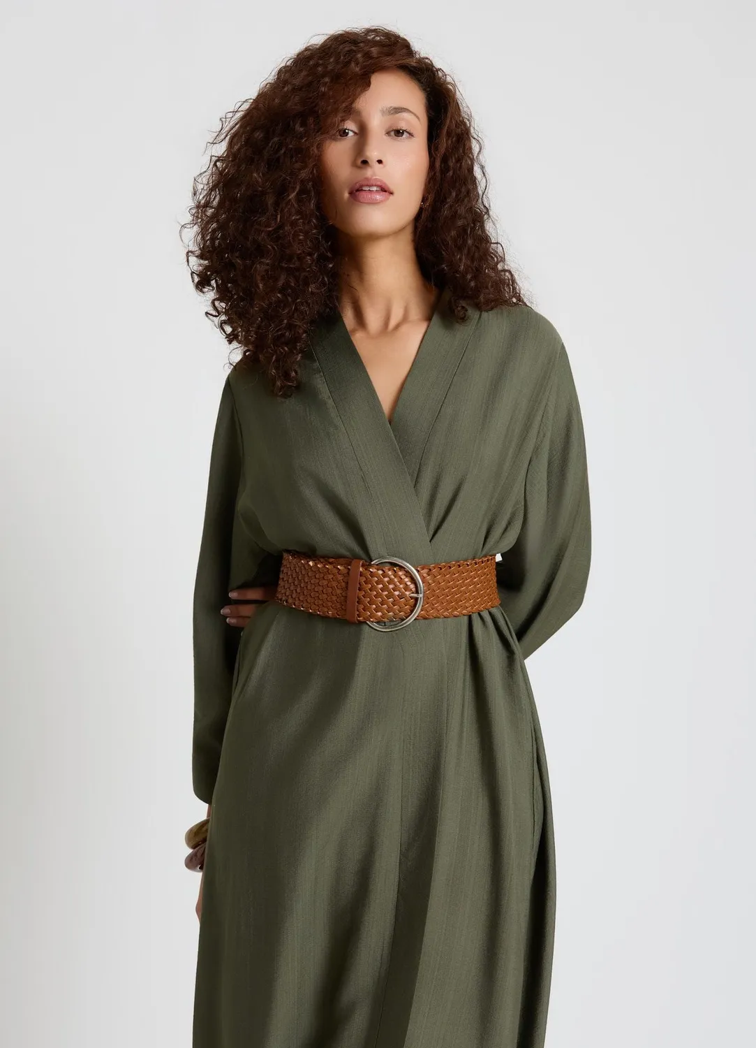 Calliope kimono long uni femme manches 3/4