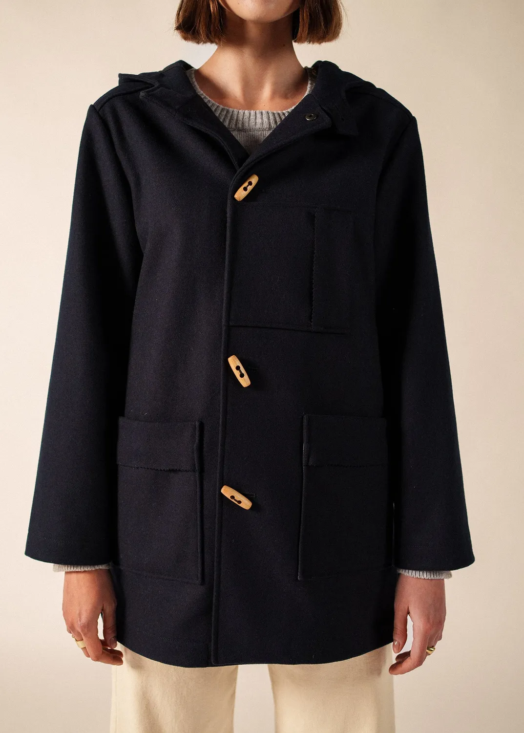 Saint James Kabig marin kabig navy laine T36-T52