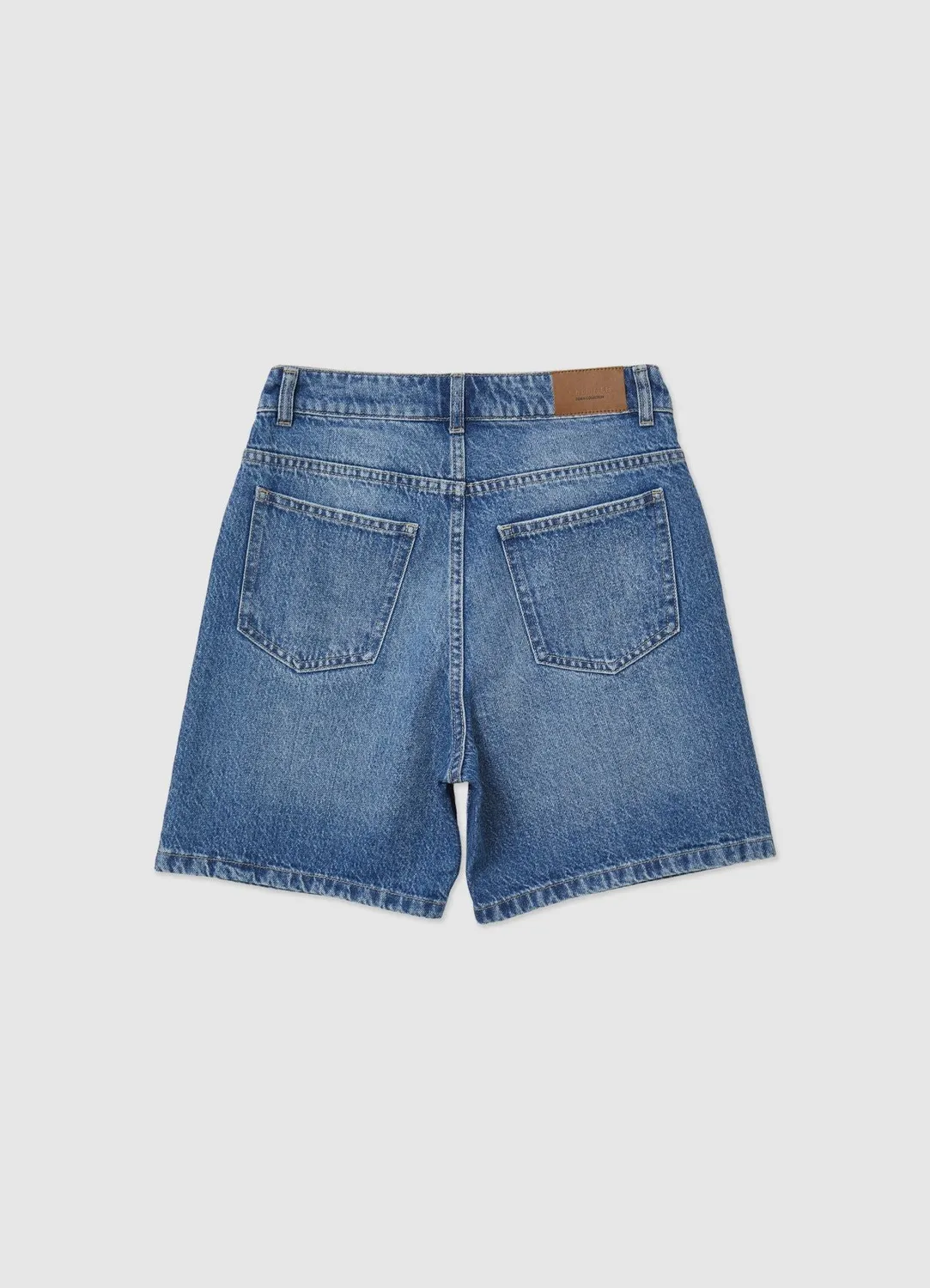 Calliope bermuda jean patte asymétrique femme taille haute