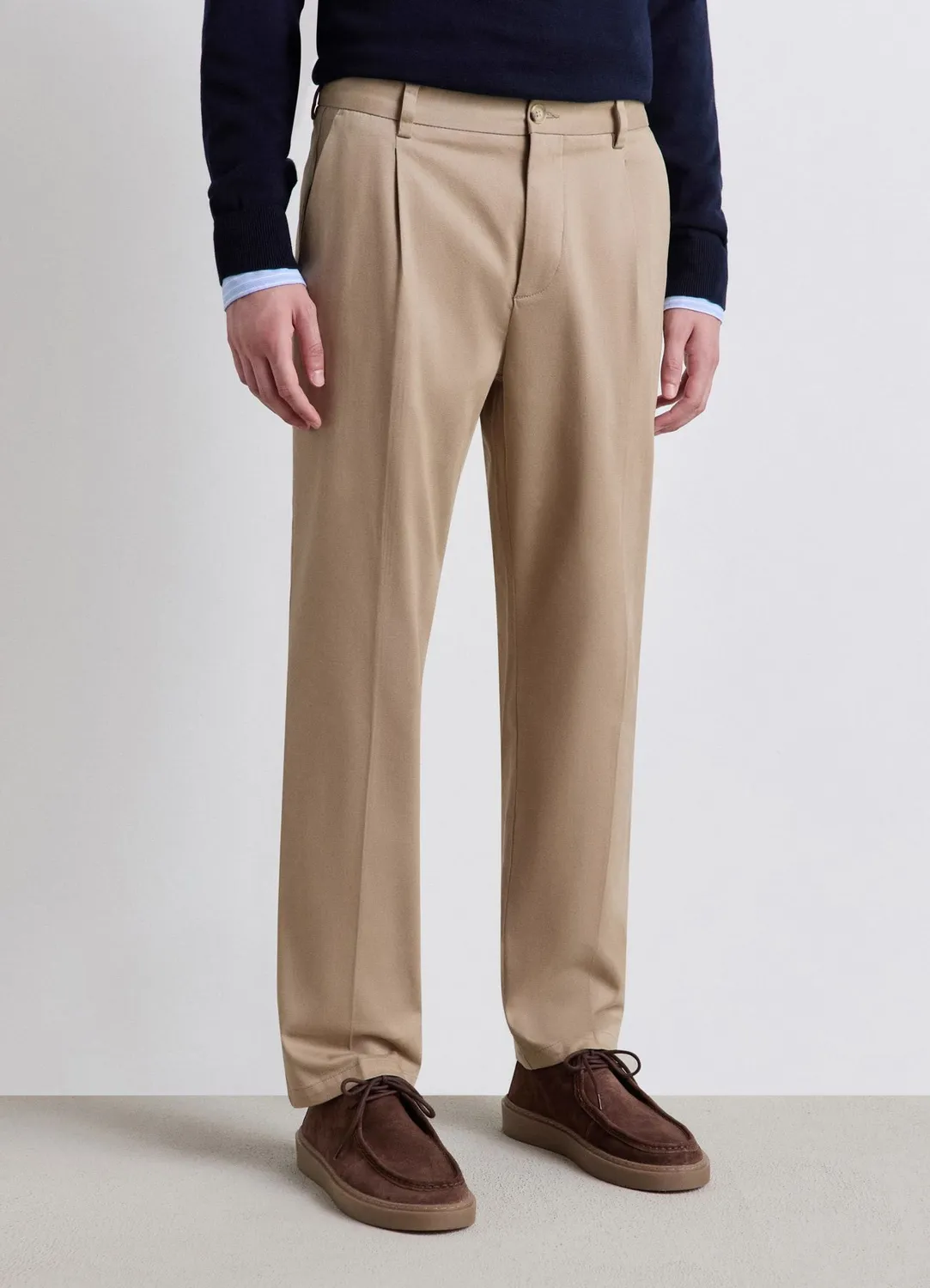 Calliope pantalon chino pinces relaxed homme