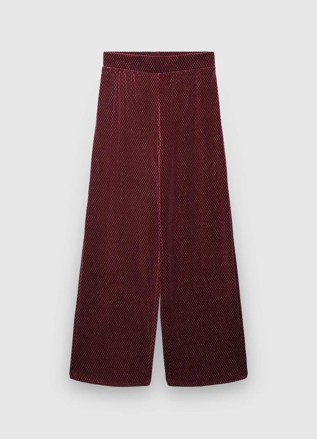 Calliope pantalon palazzo femme chenille brillante