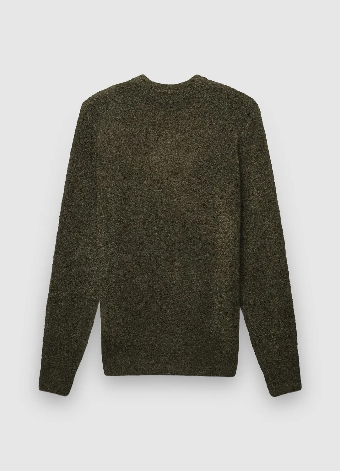 Calliope pull bouclé homme col rond uni coupe regular