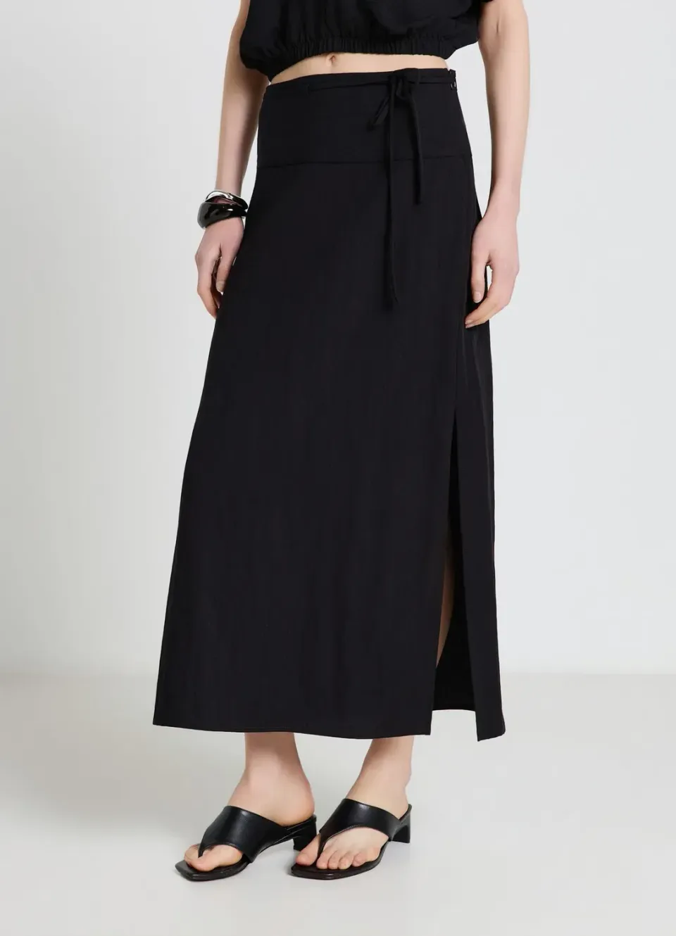 Calliope jupe longue femme portefeuille fentes