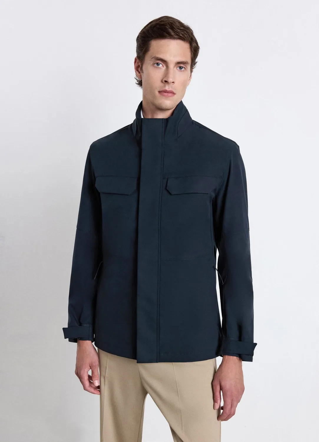 Calliope veste saharienne homme col montant poches
