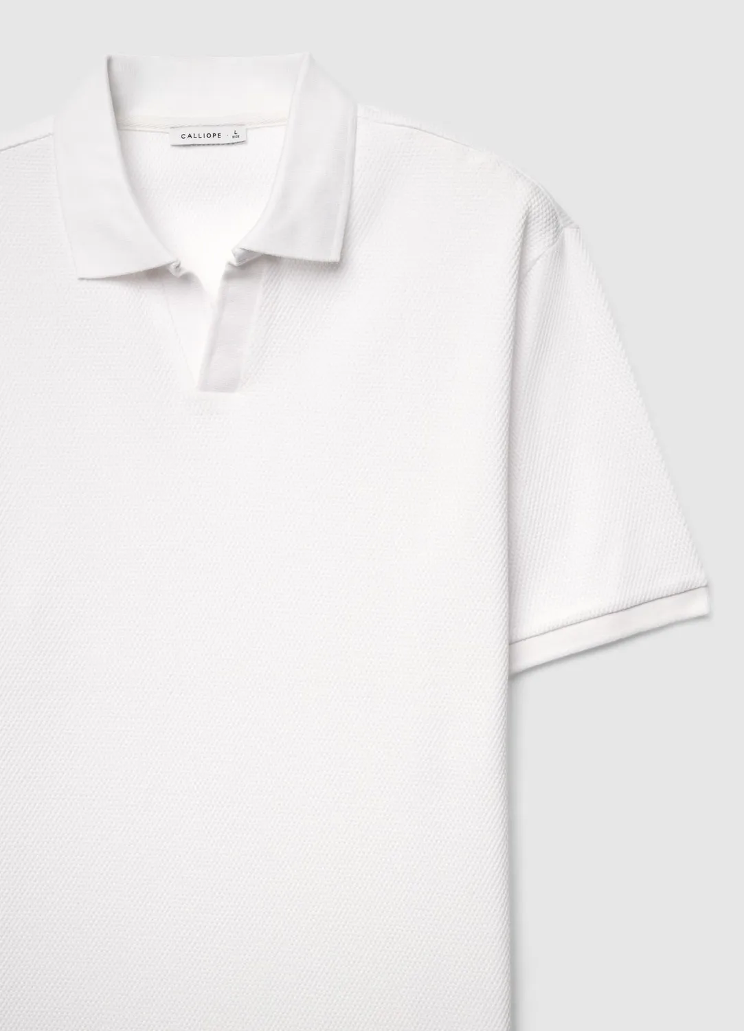 Calliope polo homme uni col V manches courtes regular