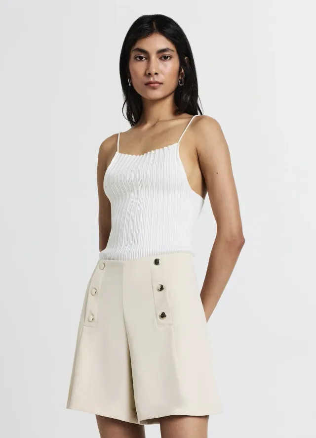 Calliope short boutons dorés femme uni
