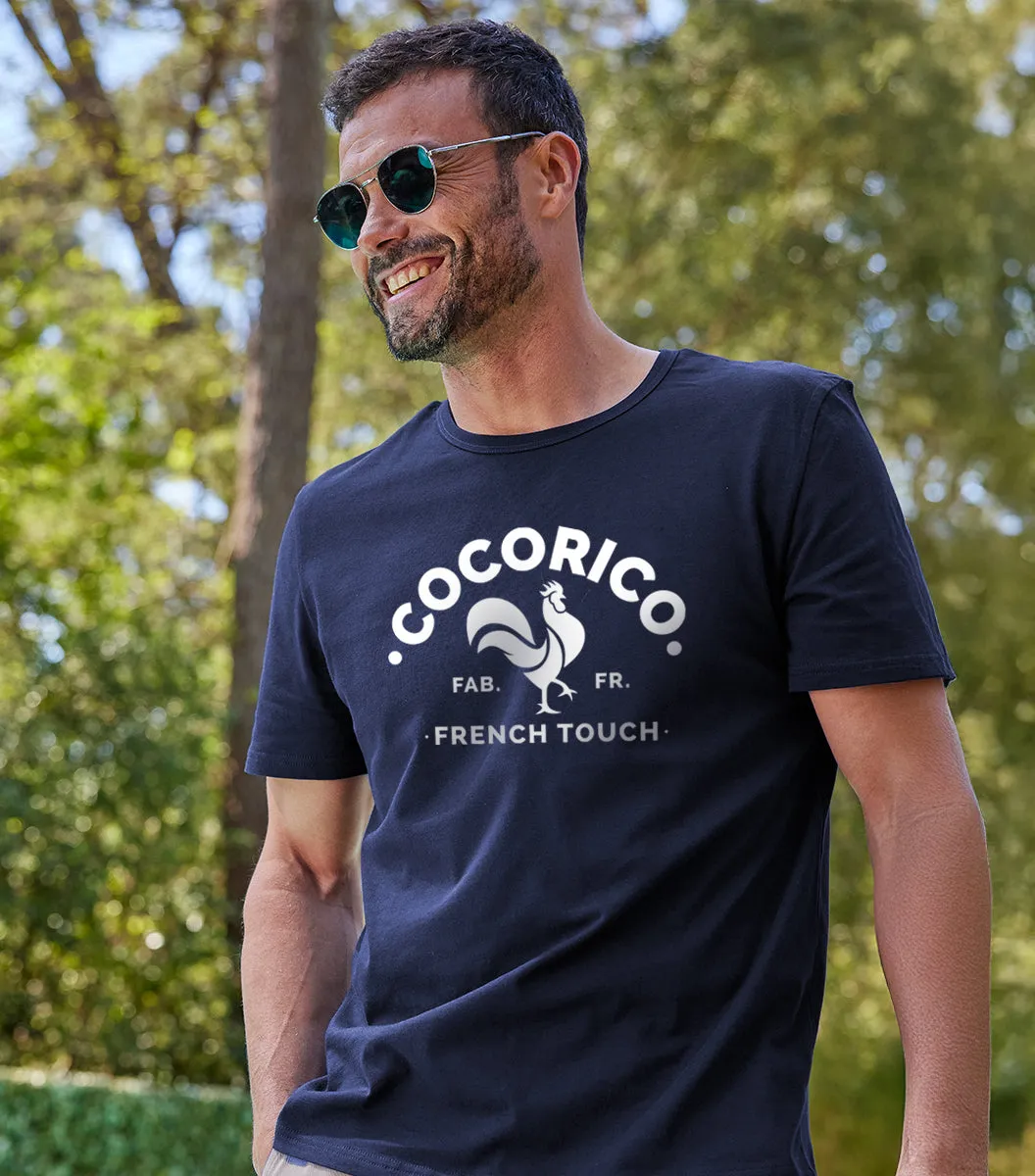 Cocorico Coq Français t-shirt homme marine coton