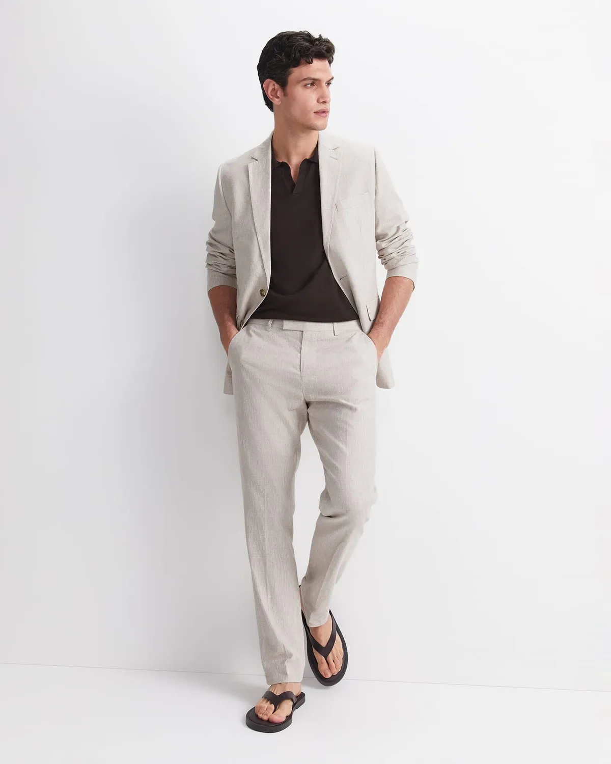 Sportscraft Jeffrey veste costume lin coton homme