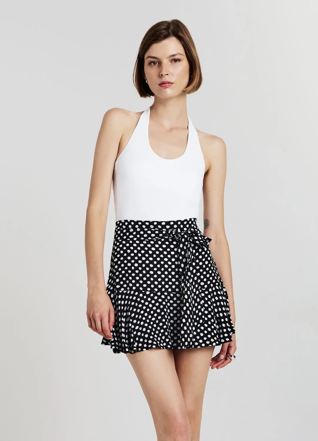 Calliope jupe-pantalon femme pois à volants