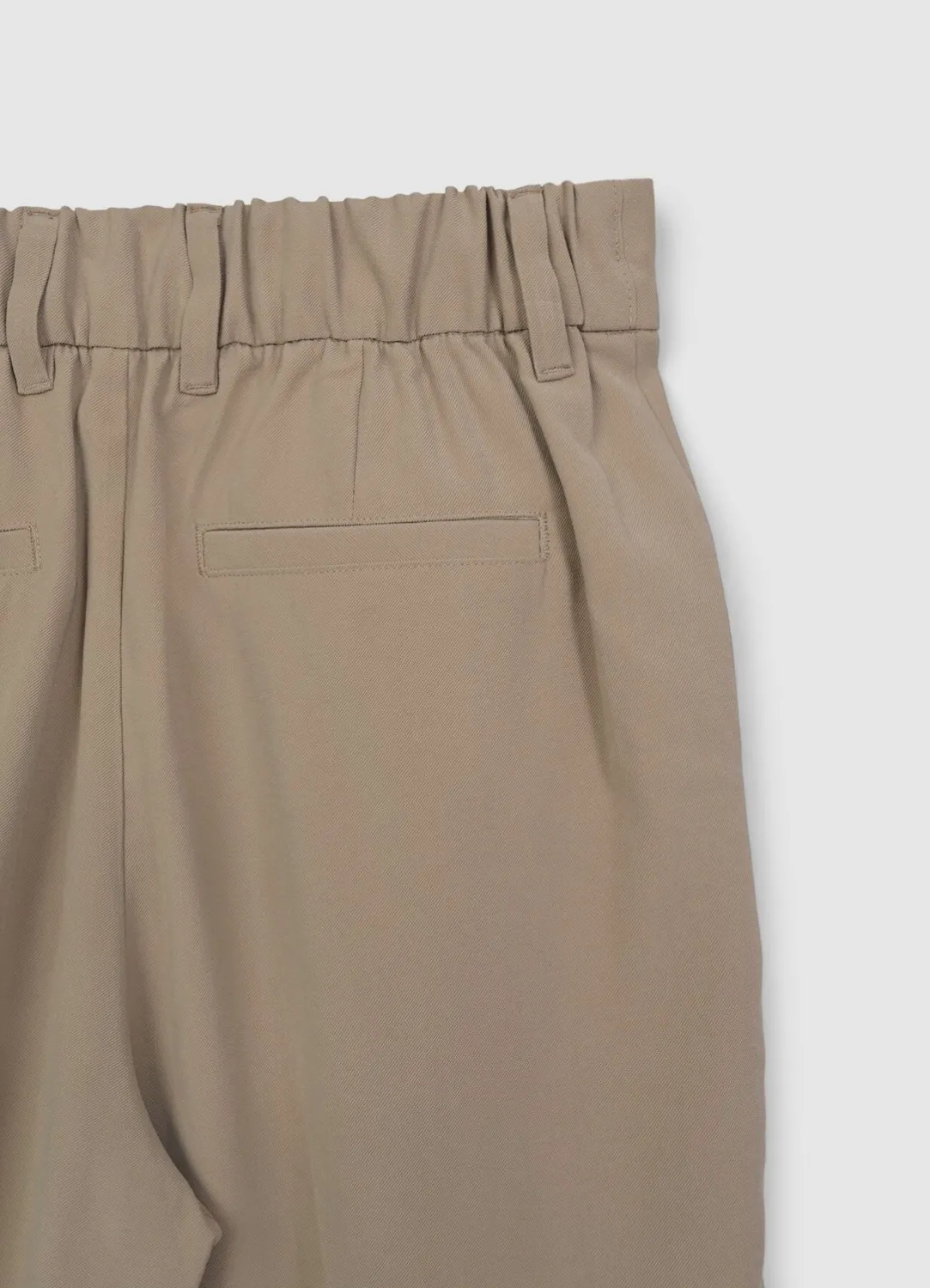 Calliope pantalon classique femme à revers taille élastique