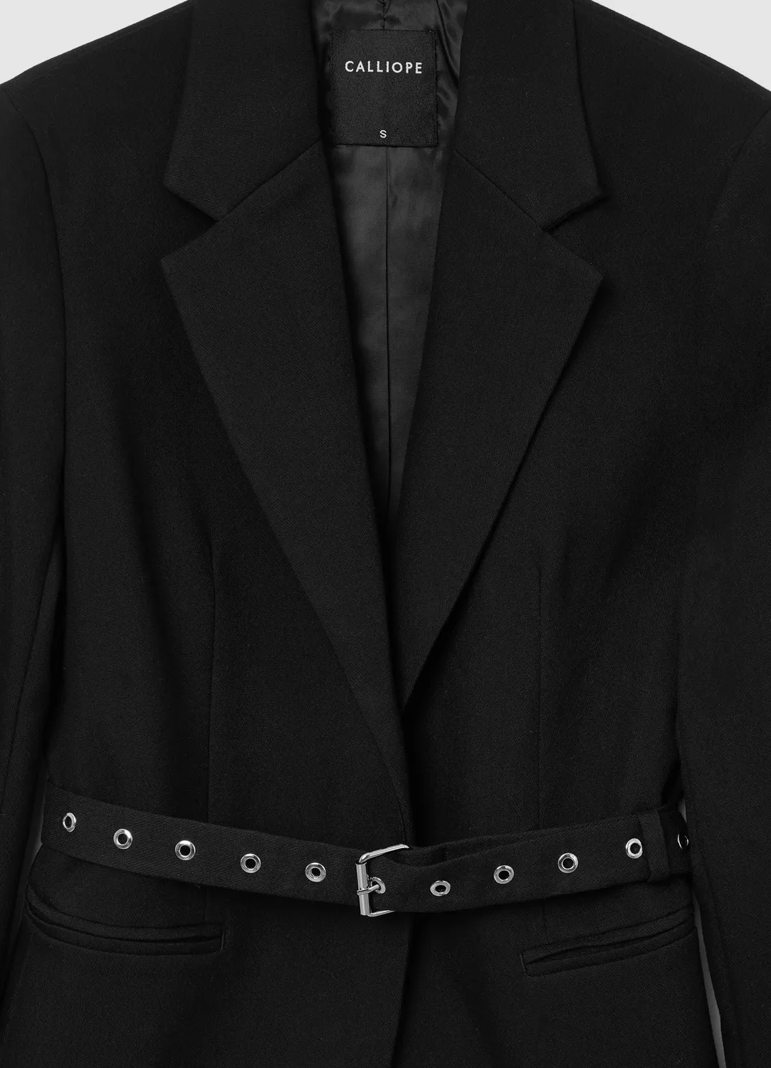 Calliope Blazer femme ceinturé boucles monopetto