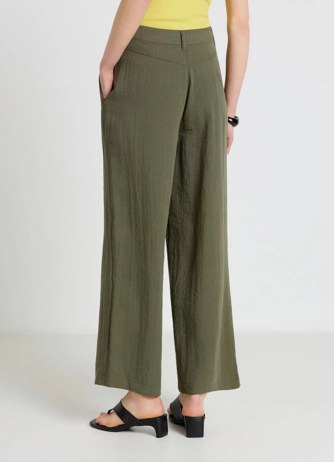 Calliope palazzo pantalon femme taille haute