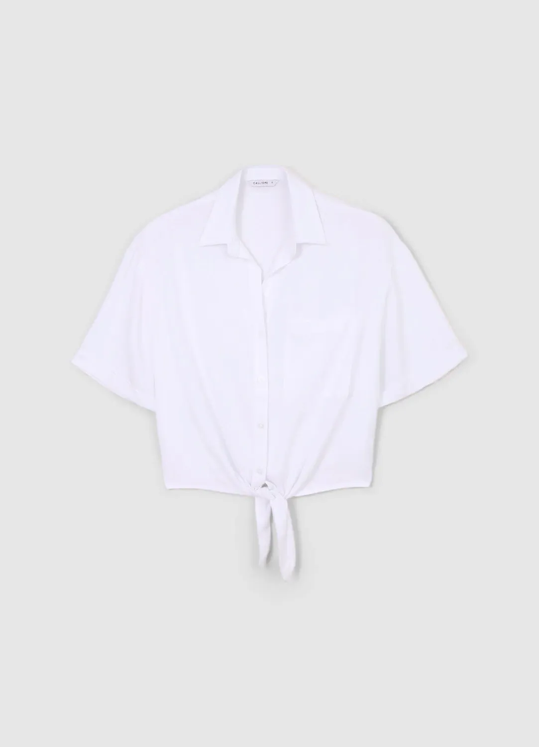 Calliope chemise femme à nœud manches courtes