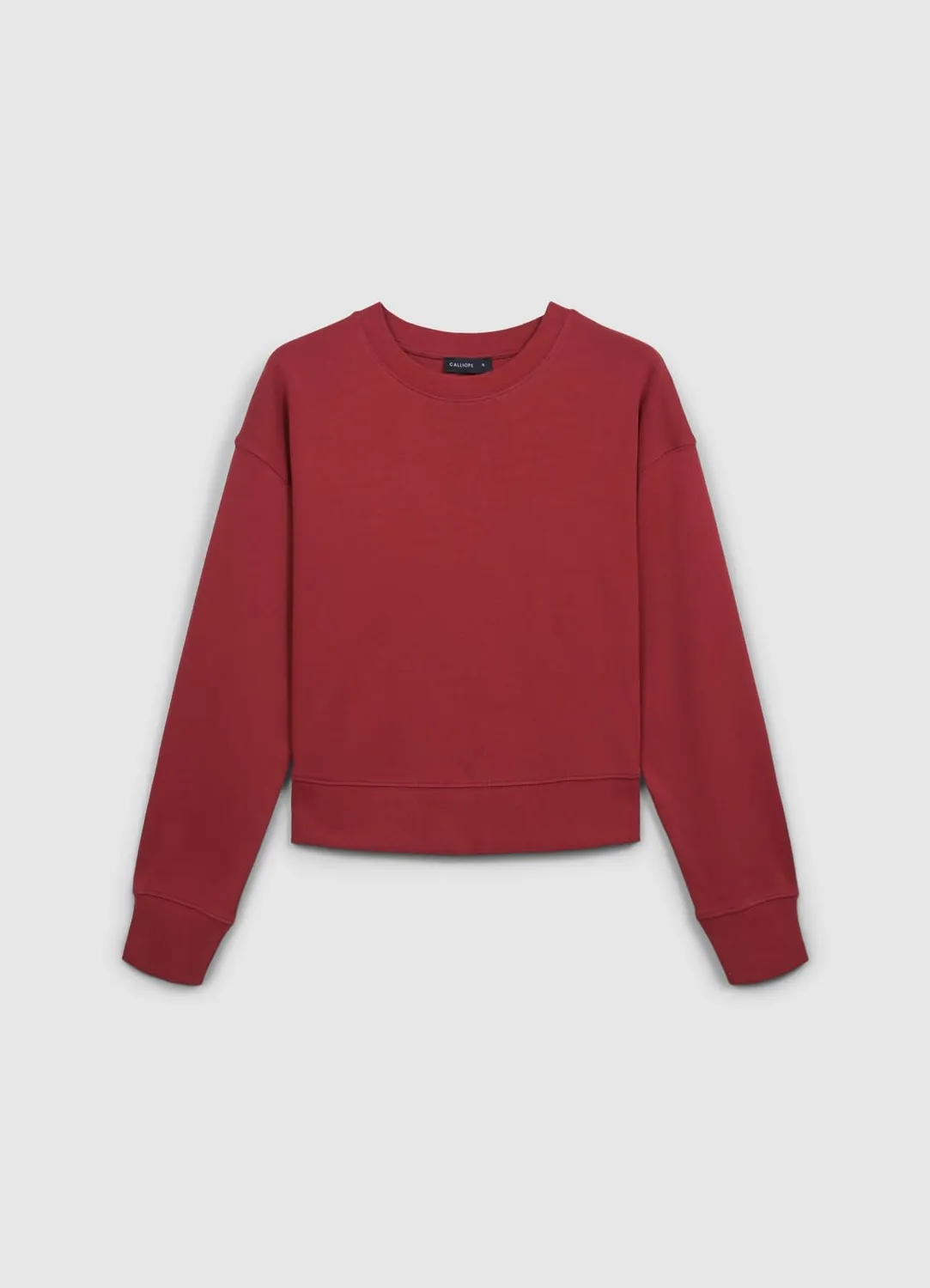 Calliope sweat col rond basic femme coton