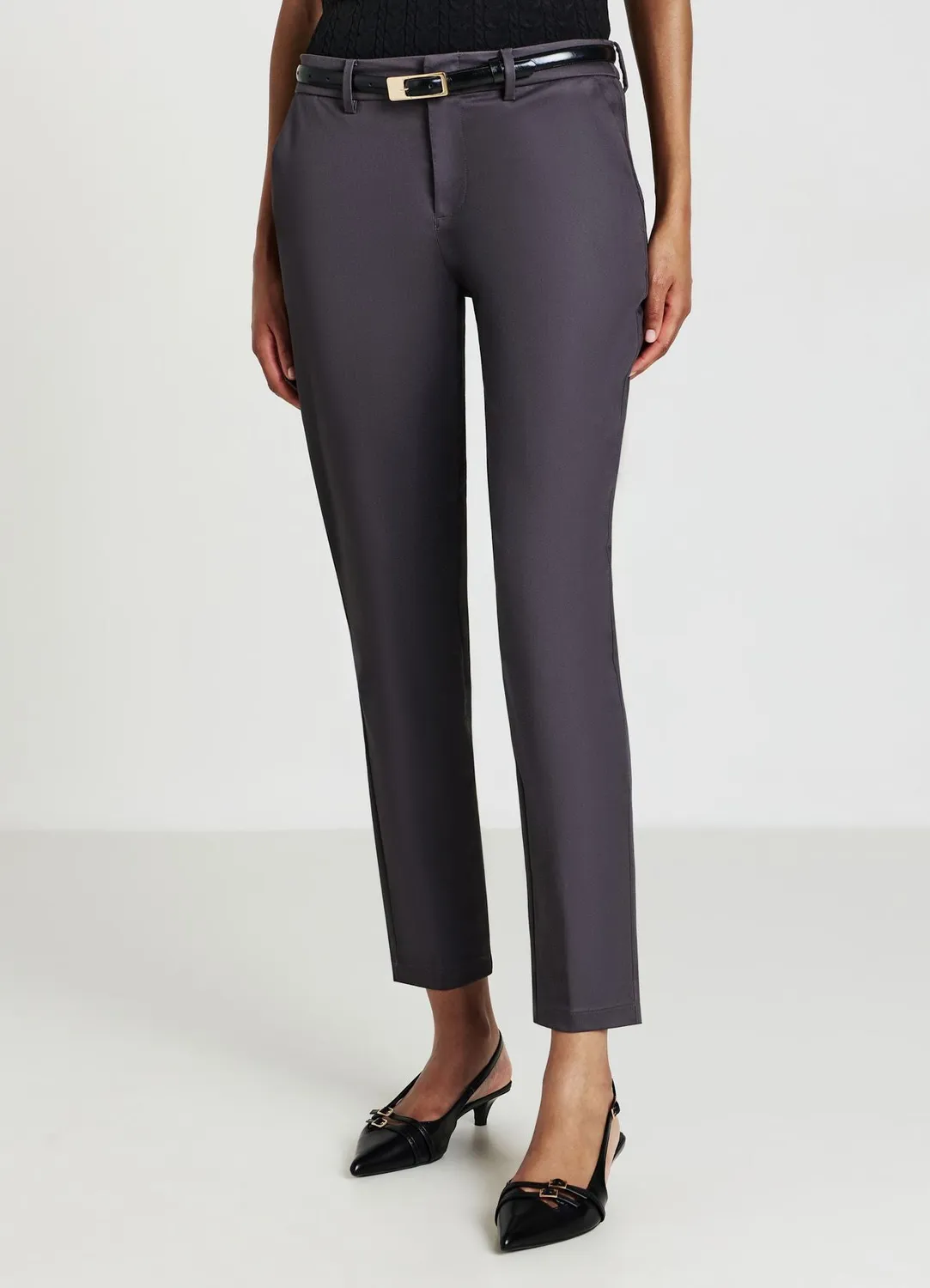 Calliope pantalon femme uni droit poches