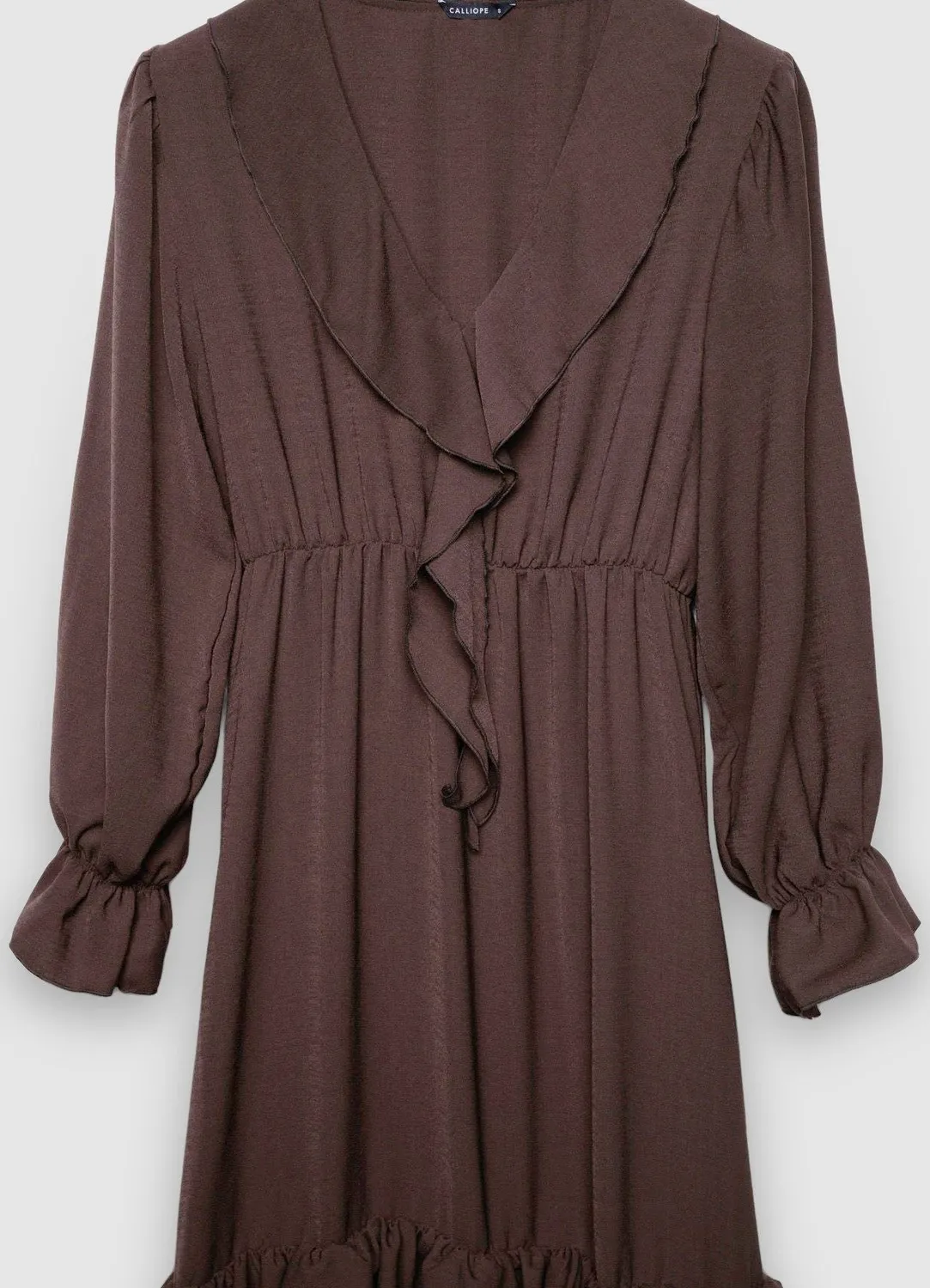 Calliope Atelier robe longue volants femme col V