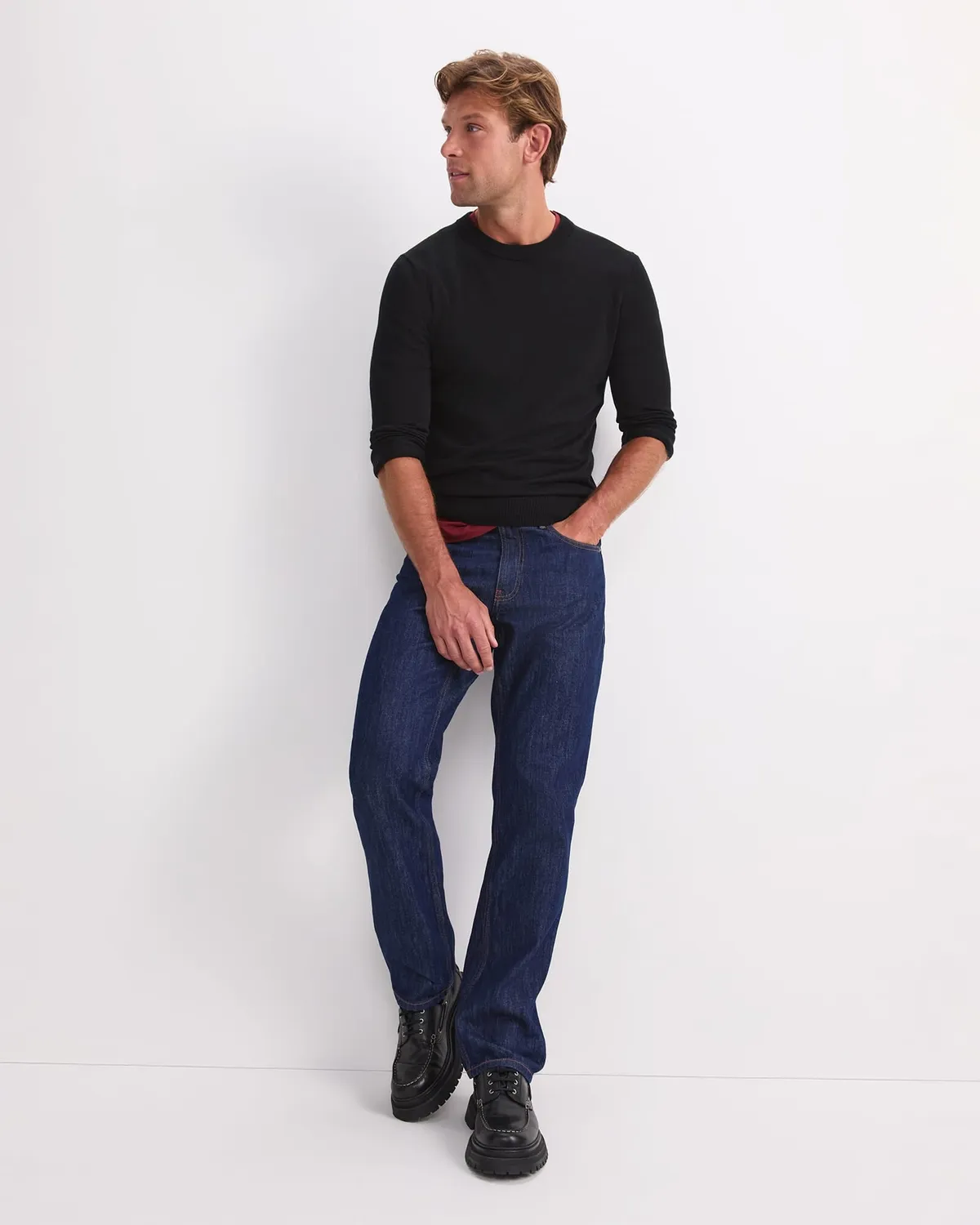 Sportscraft Merino 208110 pull col rond homme laine