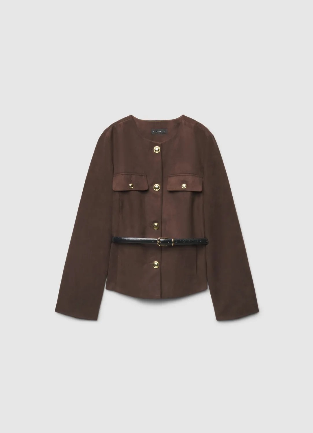 Calliope blouson femme effet suède ceinture