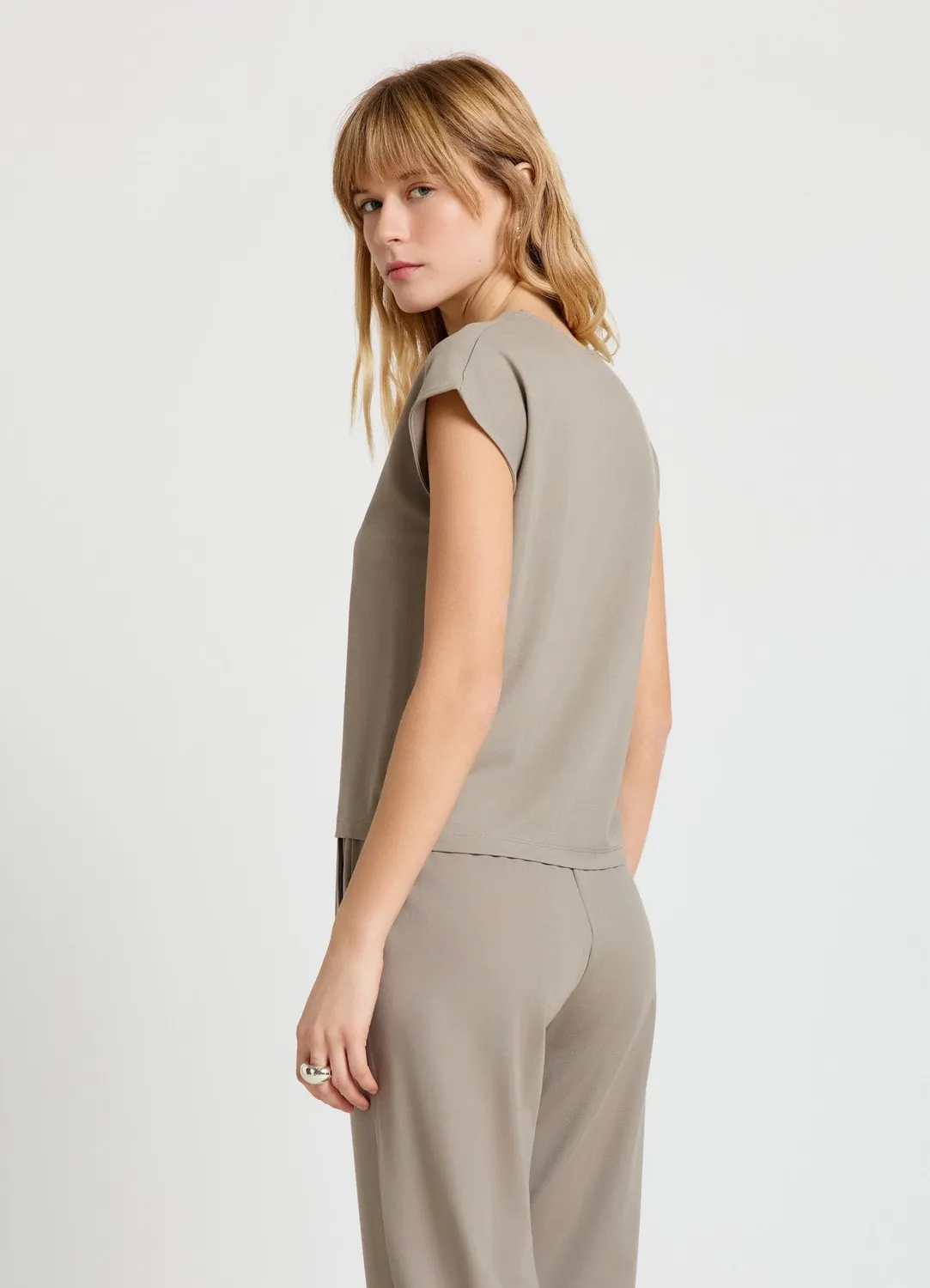 Calliope t-shirt femme manches ailettes uni