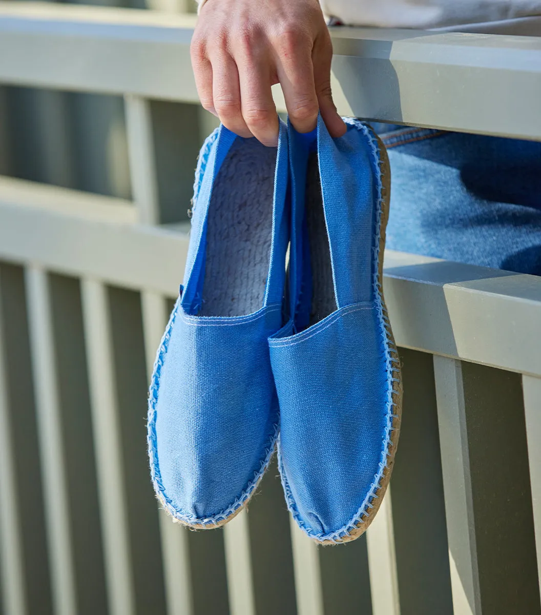 Cocorico espadrille homme ciel toile coton semelle jute