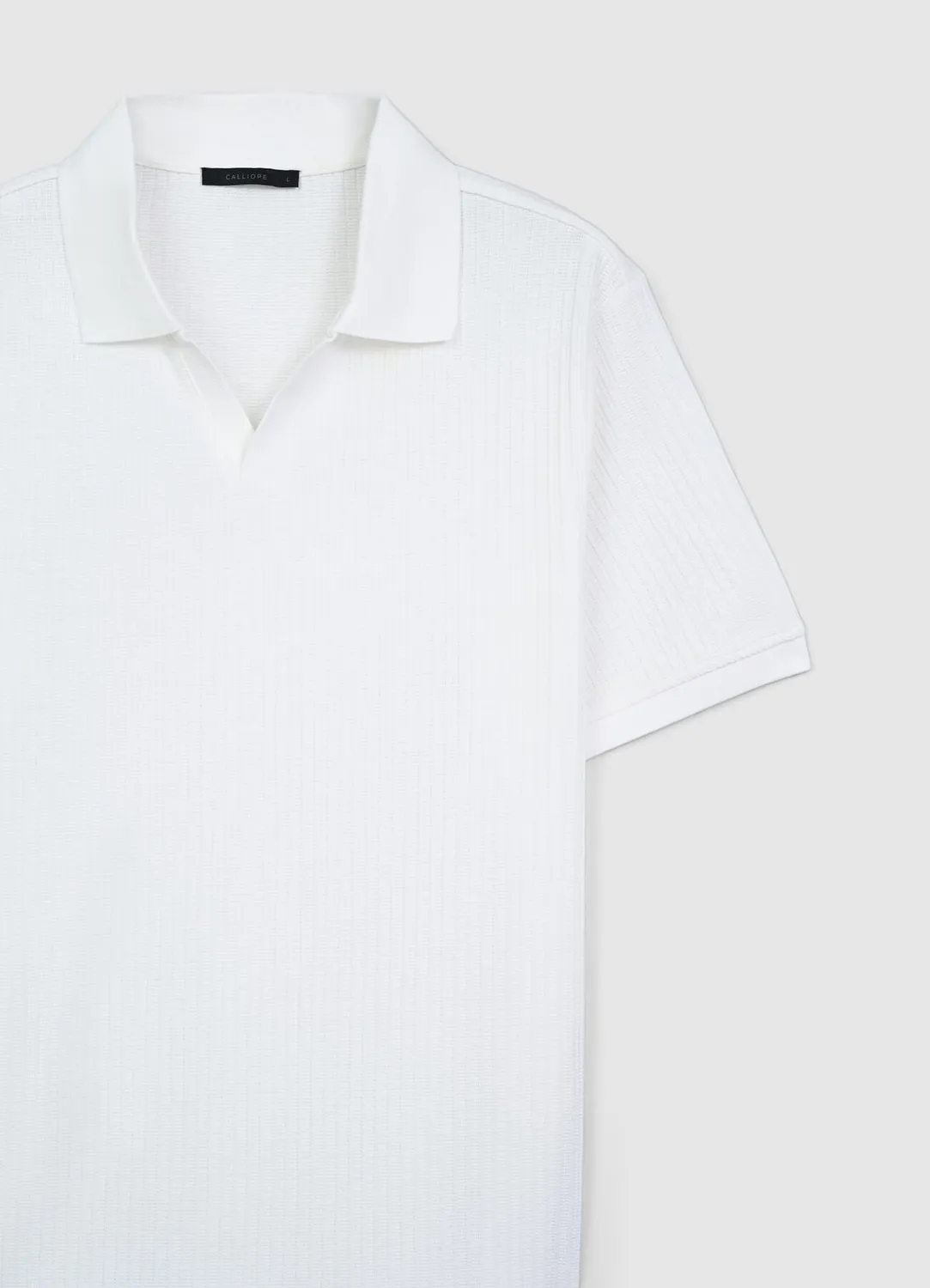 Calliope T-shirt Polo homme manches courtes texturé uni