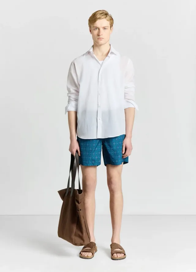 Calliope chemise homme unie col classique manches longues