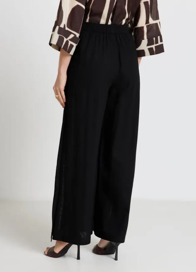 Calliope pantalon palazzo ceinture à nouer femme large