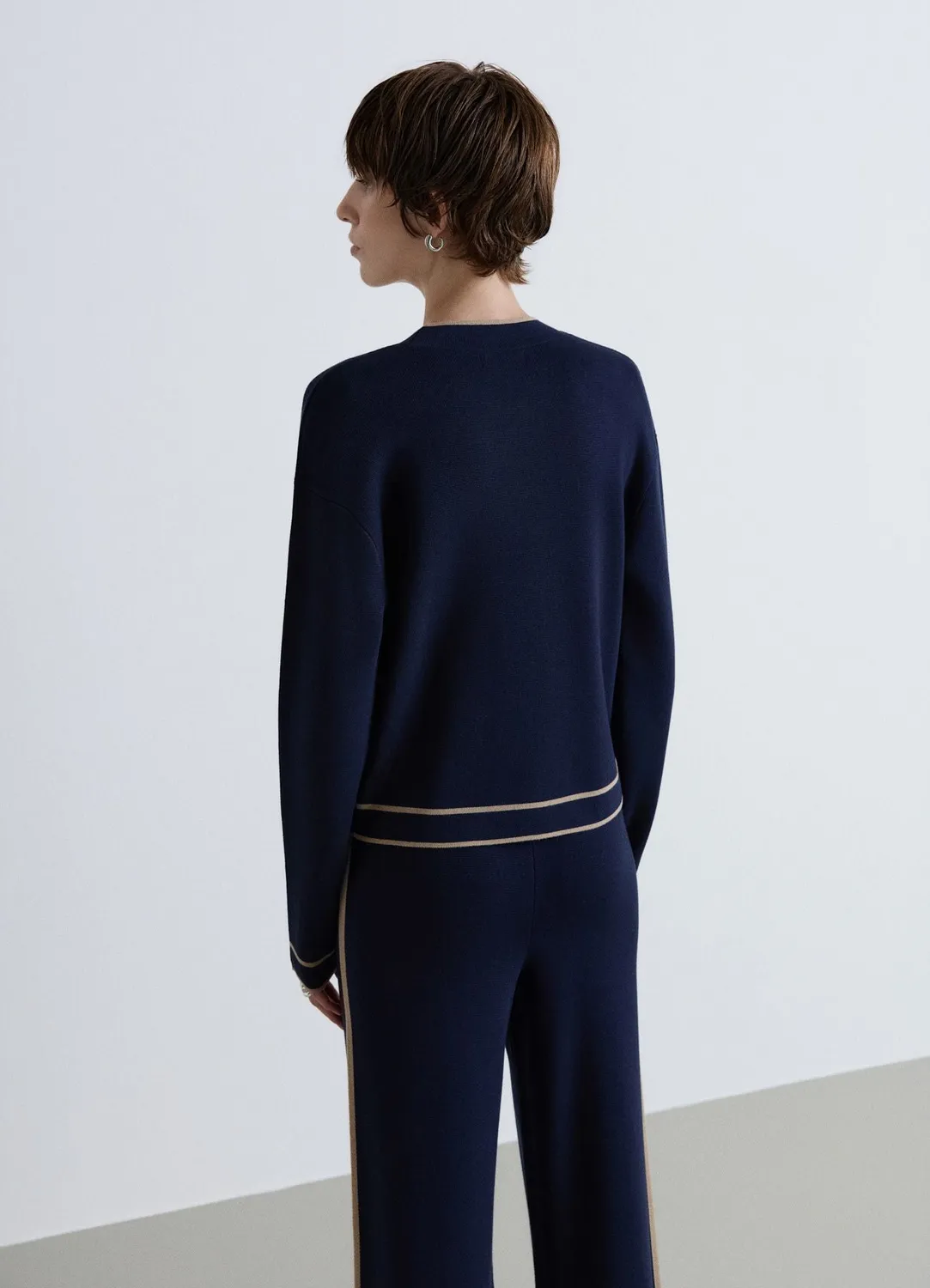 Calliope pull col rond profils contraste femme