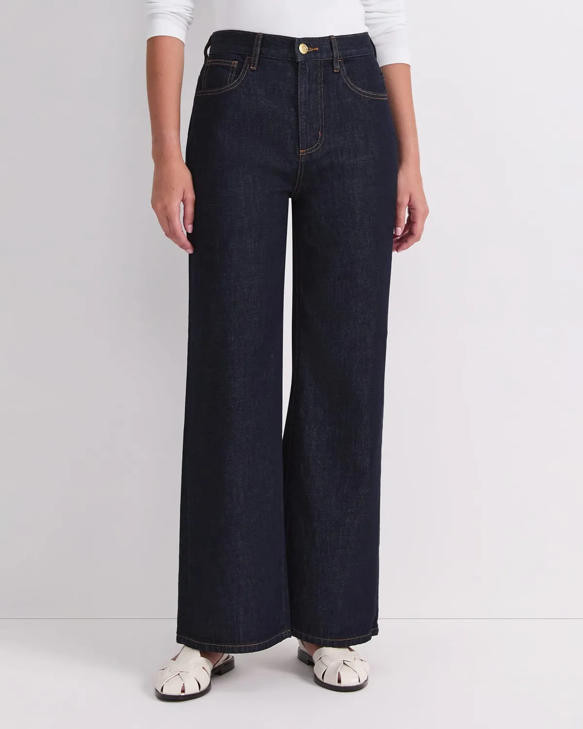 Sportscraft Simmi Wide Leg Jean jean blanc large