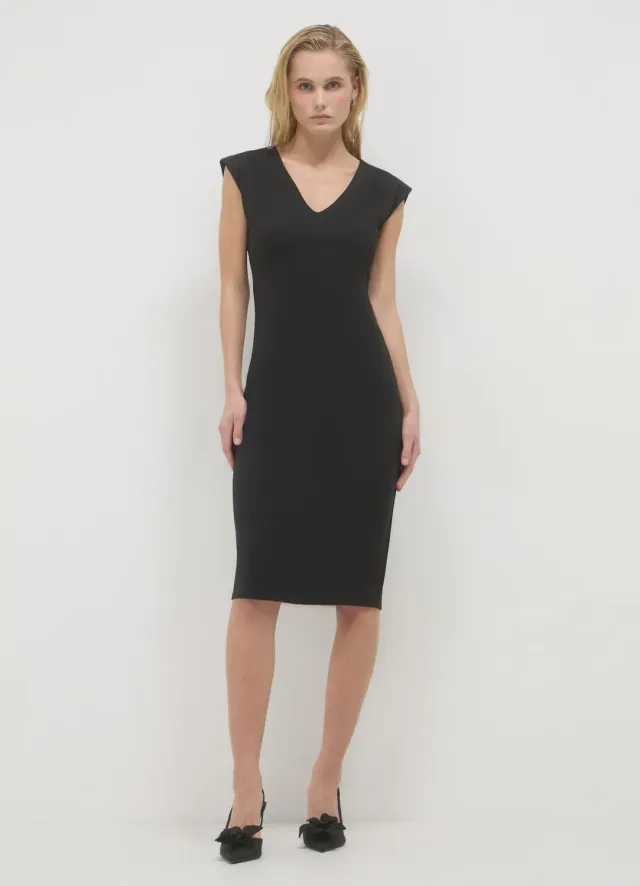 Calliope robe fourreau point milano femme sans manches