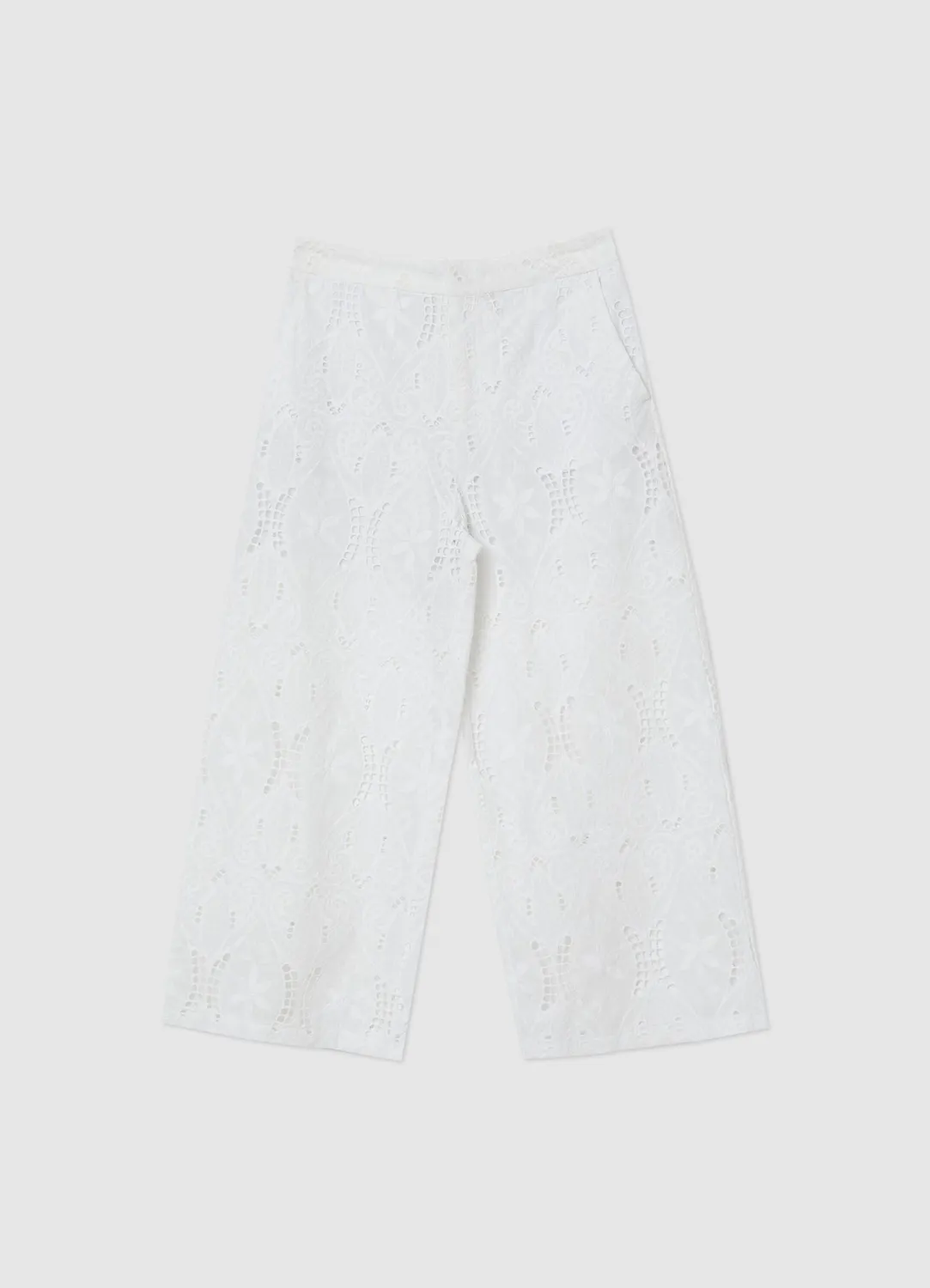 Calliope culotte sangallo pantalon femme coton ajouré
