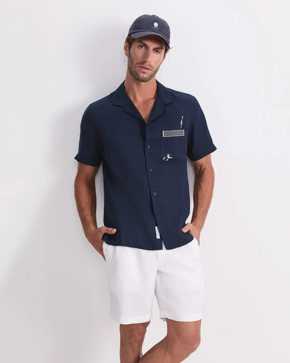 Sportscraft Club chemise lin homme taille M manches courtes