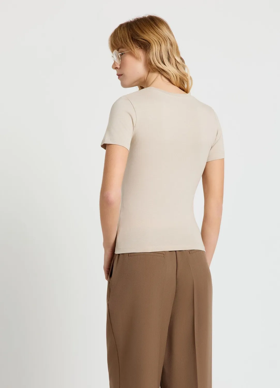 Calliope T-shirt tinta unita t-shirt uni femme coton