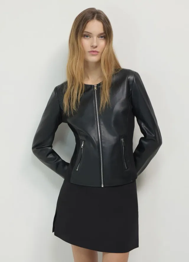 Calliope Biker veste femme simil cuir zippée
