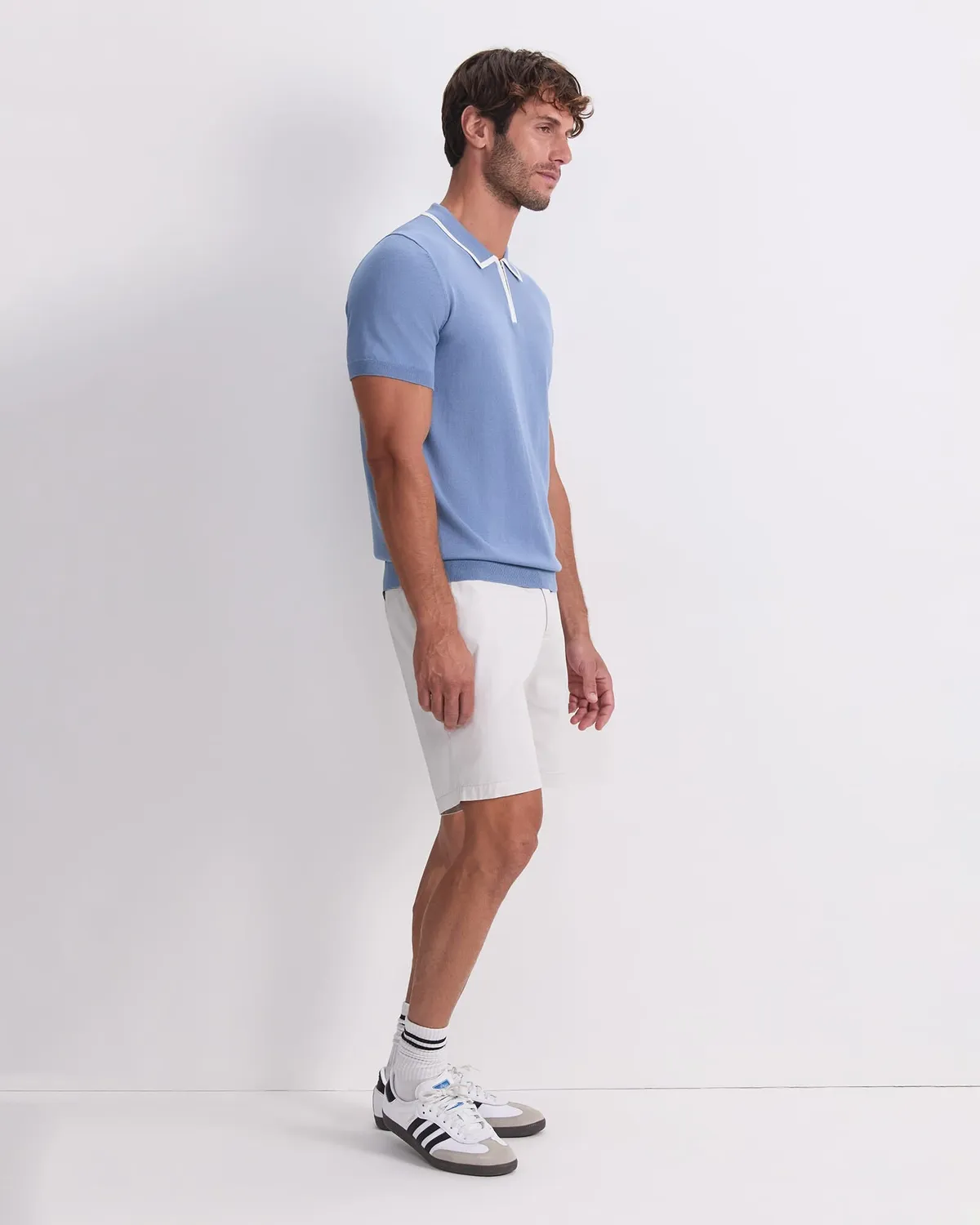 SportsCraft Brookes Quarter Zip polo maille homme coton