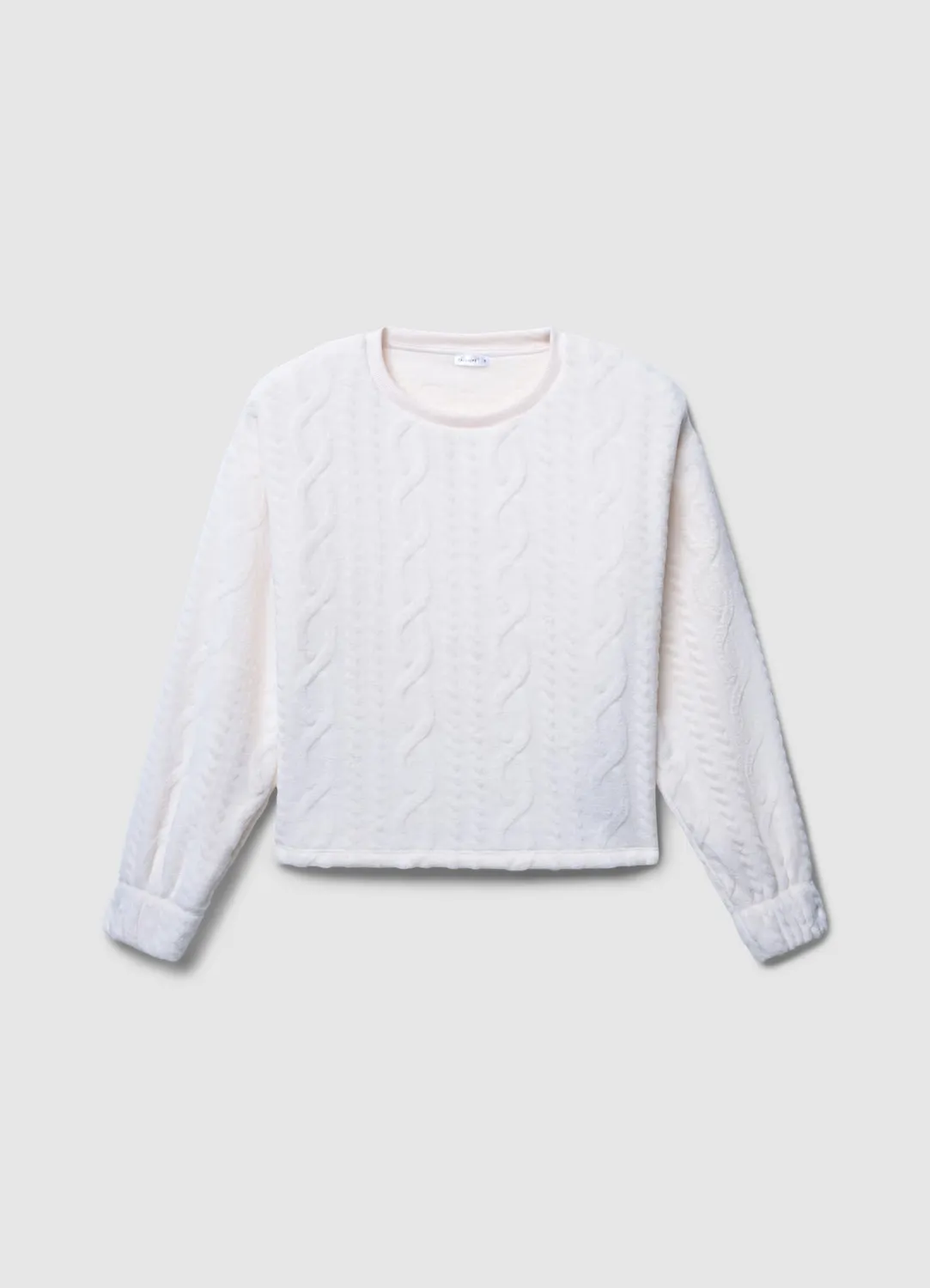 Calliope sweat torsadé femme col rond manches longues