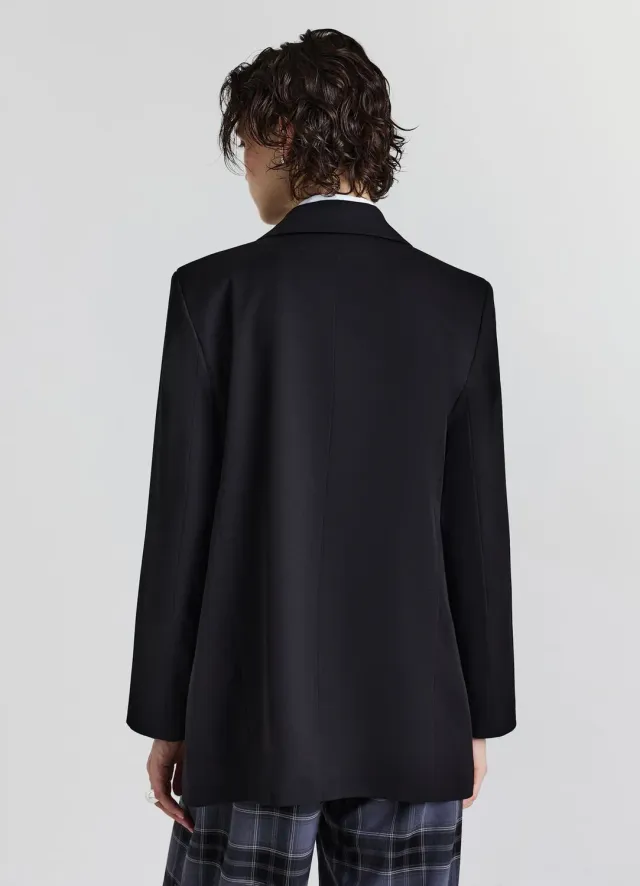 Calliope veste femme à crochets unie S col revers