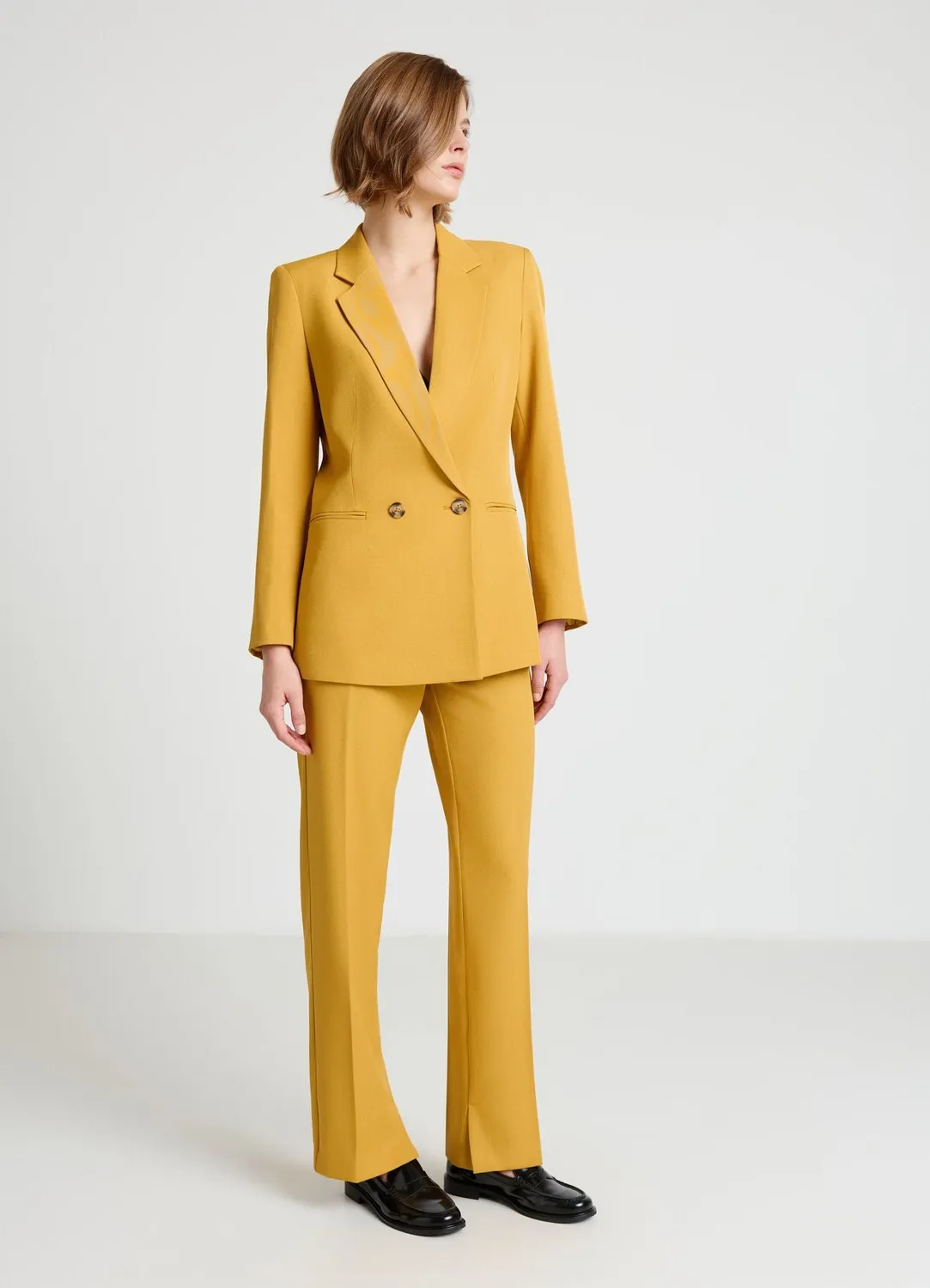 Calliope Pantalon droit fentes femme uni