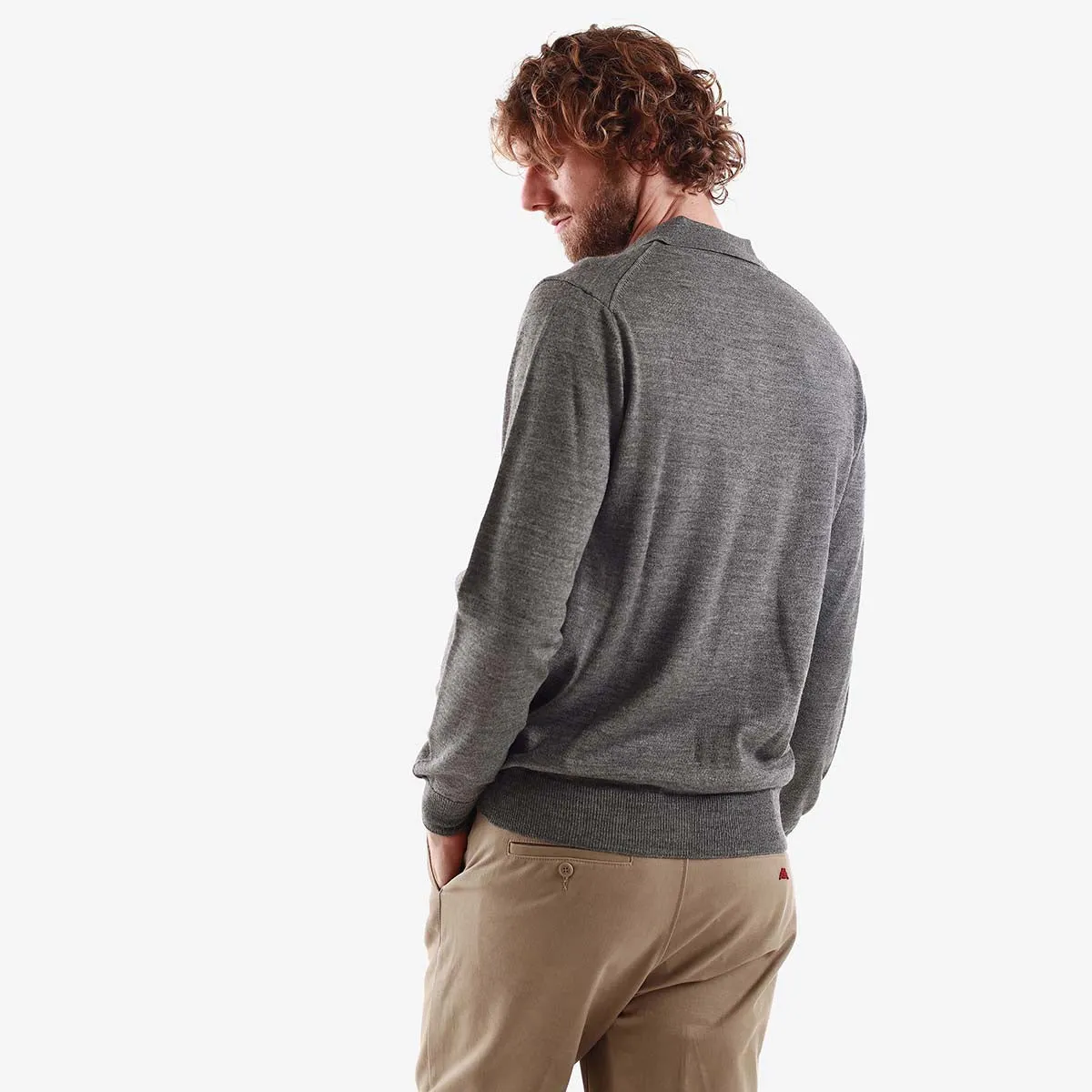 Robe di Kappa Daimen polo gris unisexe manches longues