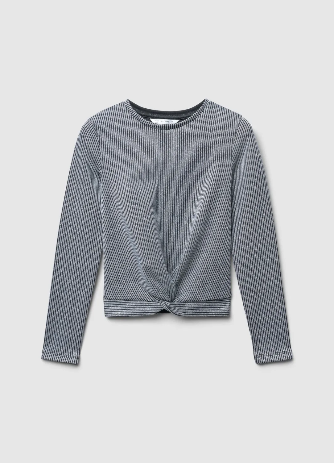 Calliope t-shirt fille côtelé nœud manches longues