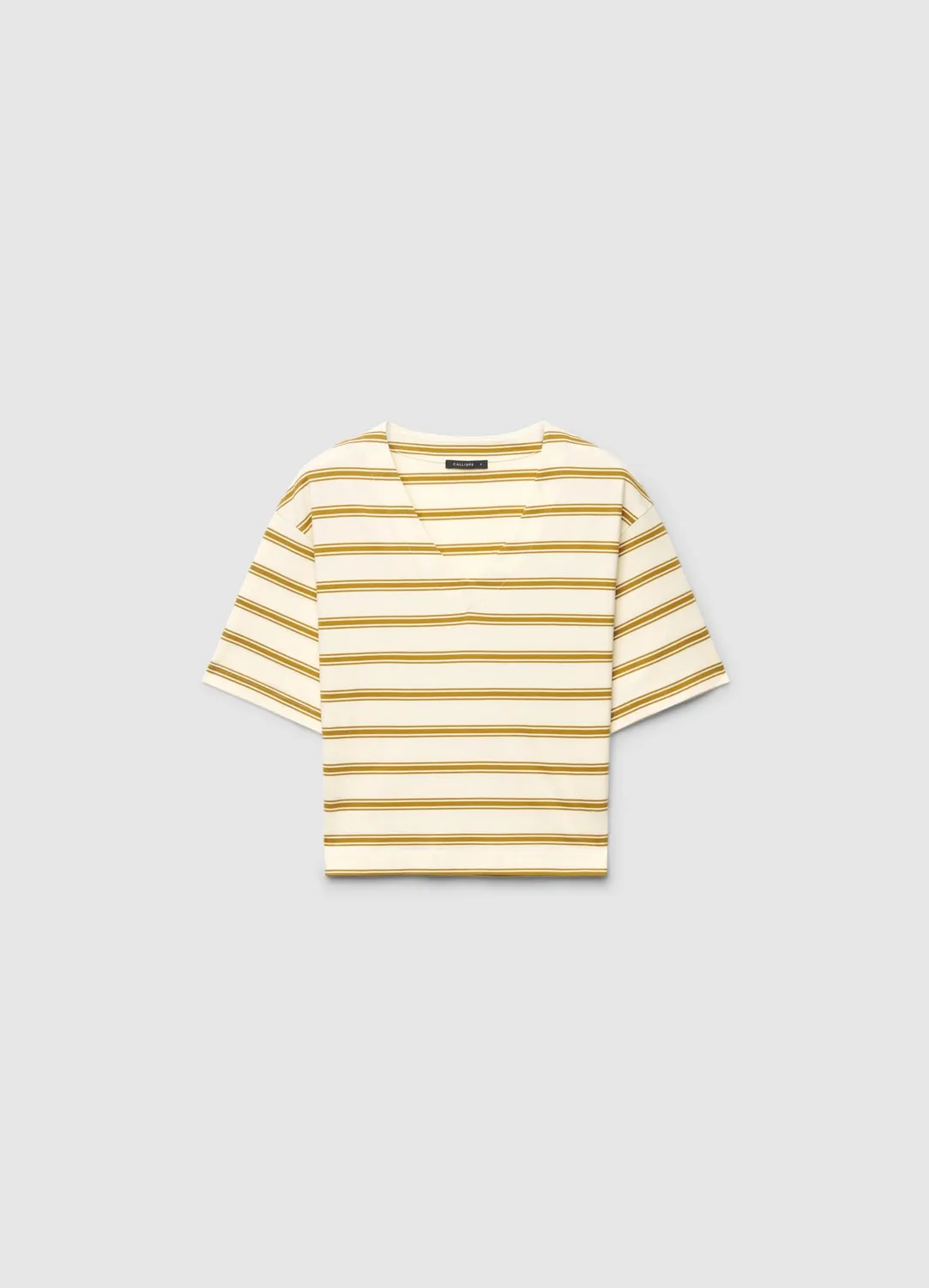 Calliope t-shirt oversize col V femme rayé