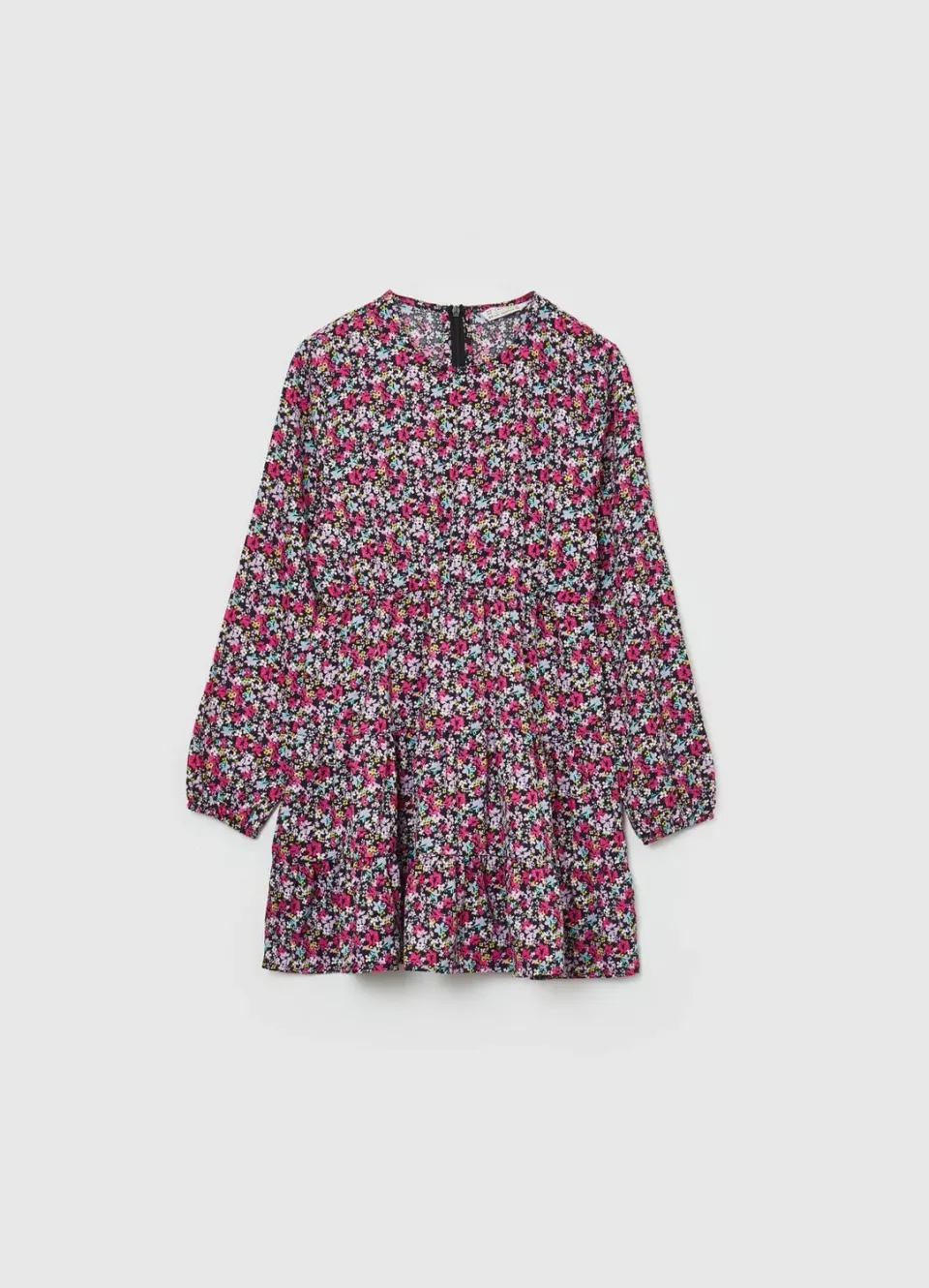 Calliope robe fleurs fille manches longues