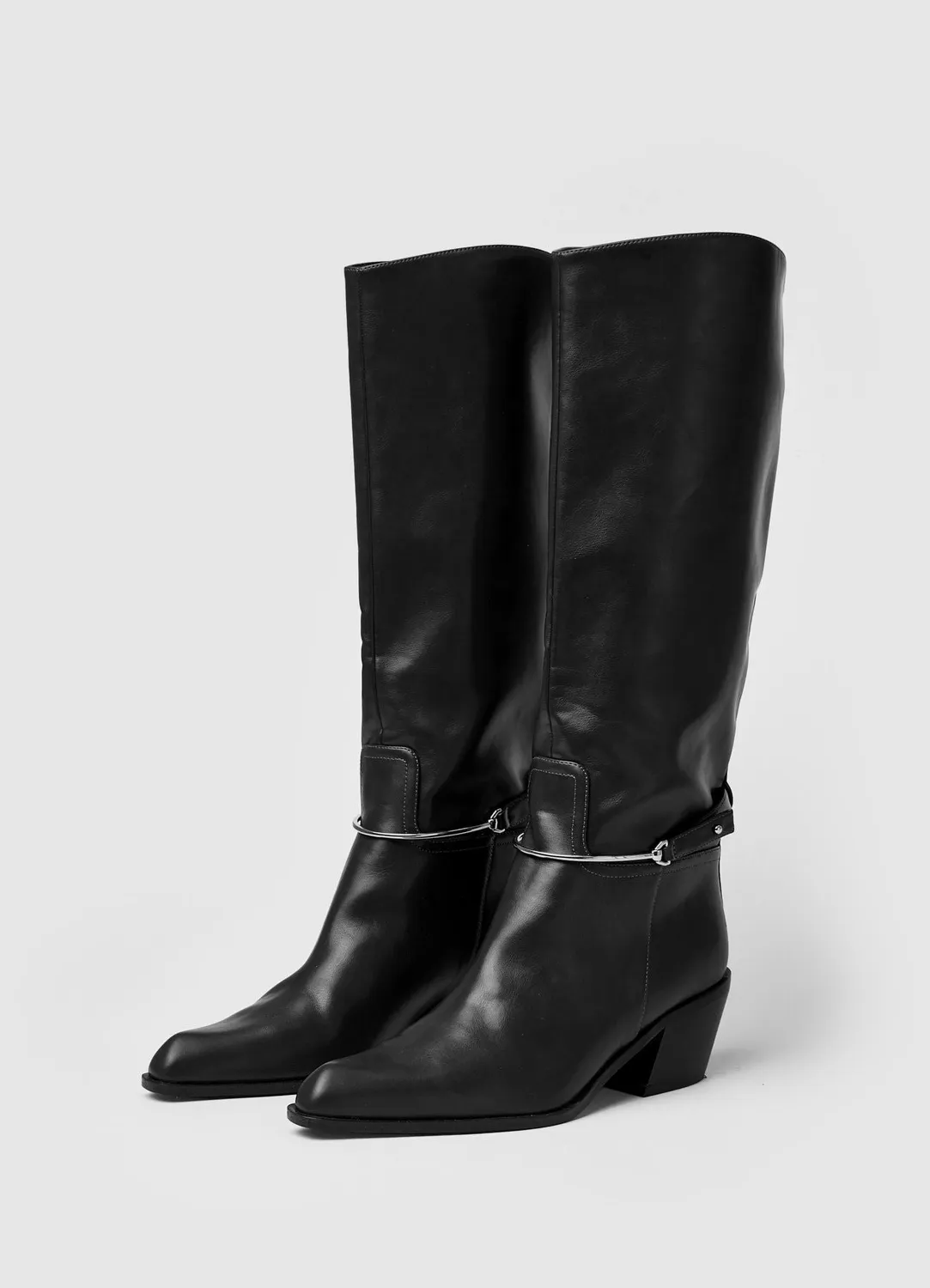 Calliope camperos bottes femme talon 6 cm noir