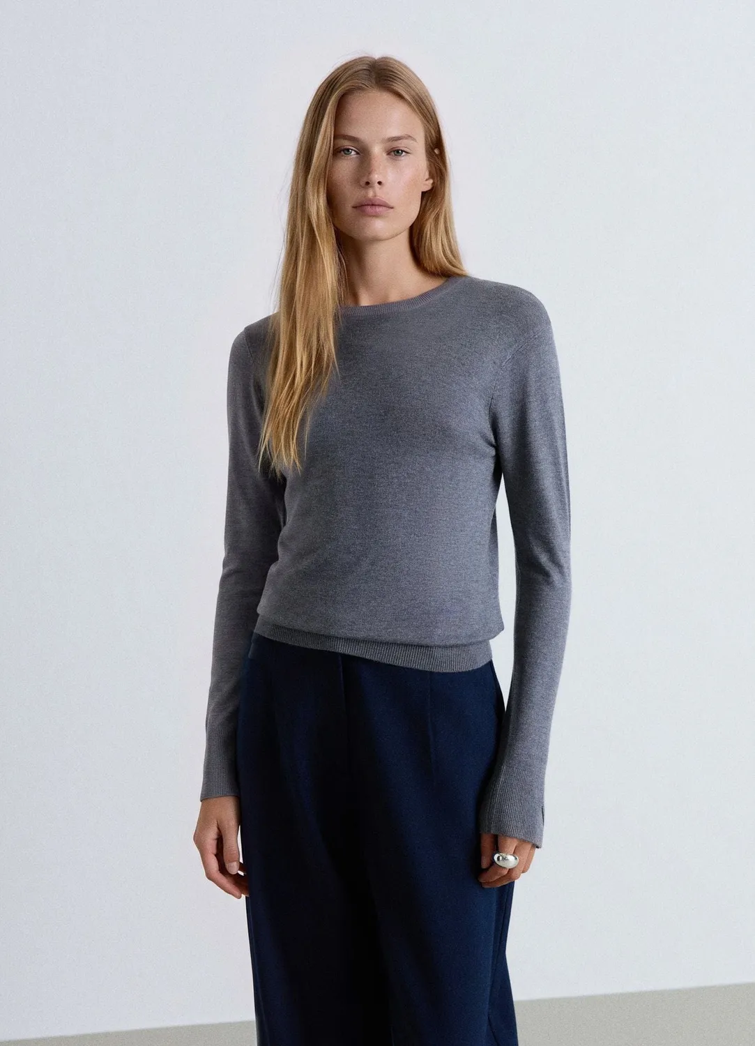 Calliope pull col rond uni femme taille S