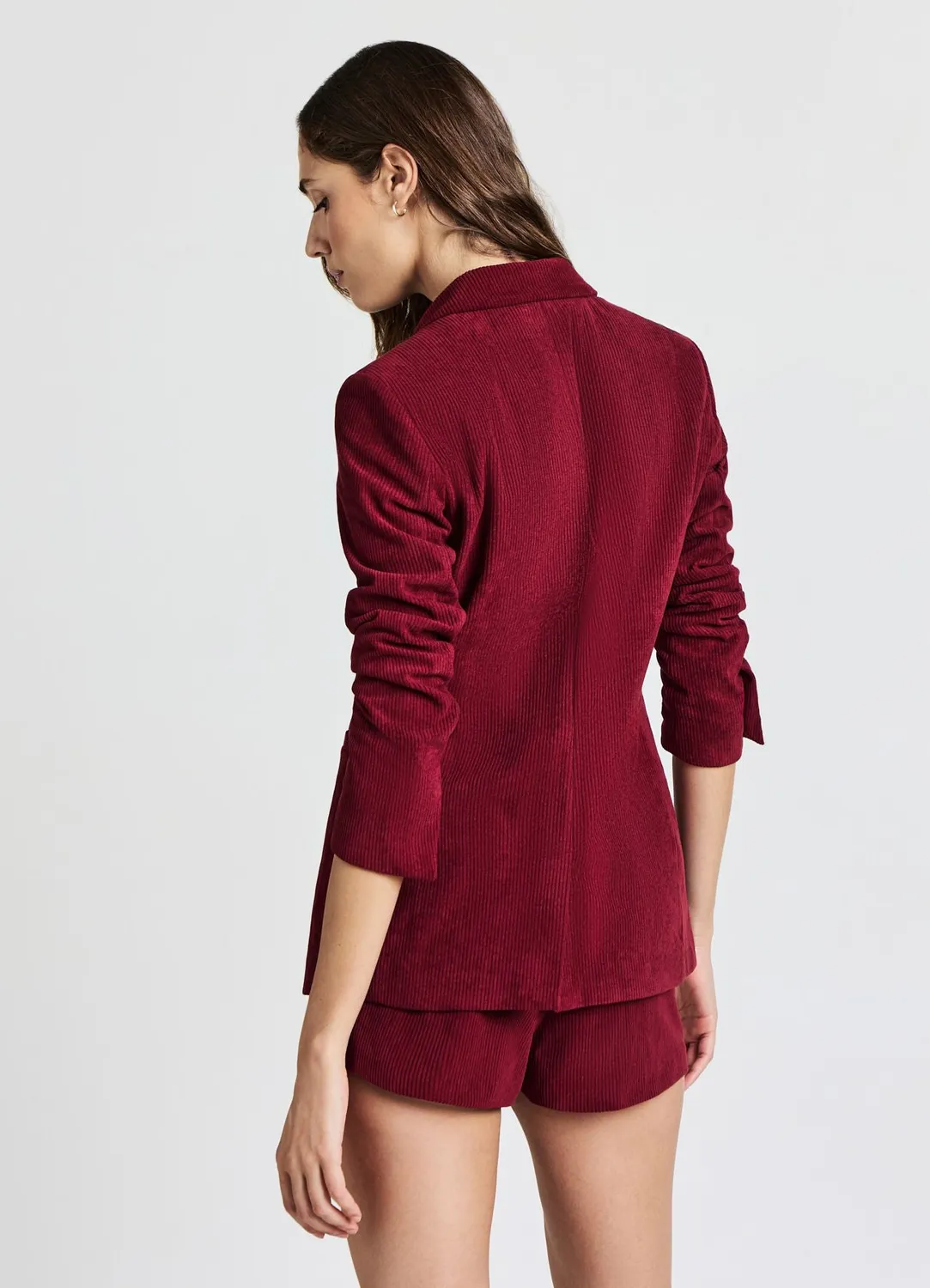Calliope blazer femme double boutonnage effet velours
